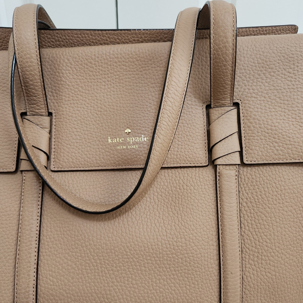 Kate Spade Daniels  Drive Abigail Pebbled Leather Tote - Neutral Hazel - Picture 4 of 7
